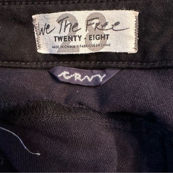 We The Free | 28 | Black Curvy high rise lace up back wide leg bell bottom jeans - Picture 8 of 9